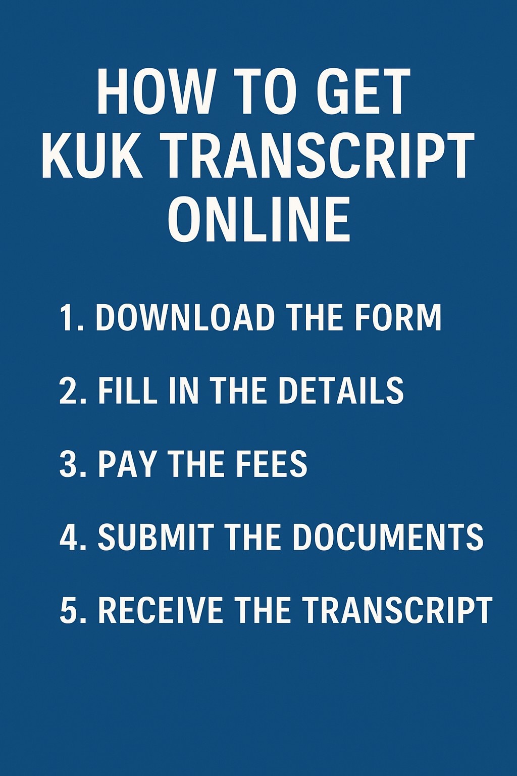 How to get KUK Transcript online